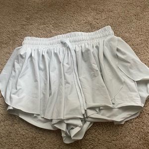 White flowy shorts